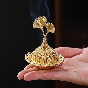 Brûleur à Bakhoor en alliage doré de style arabe, petit modèle, design tour, pour usage domestique, aromathérapie au bois de santal, pack d'ambiance intérieur - Product Image 3