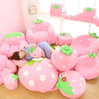 Dropshipping. Exclusivo. Diseño de dibujos animados Super suave niños fresa sofá rosa para niños sofá silla bebé sofá asiento