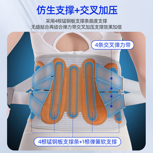 Ceinture de soutien lombaire respirante pressée à chaud pour soulager les tensions et hernies discales, idéale pour l'entraînement physique des adultes - Product Image 2