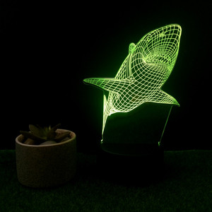 Soddisfare il desiderio di stretto contatto <span class=keywords><strong>con</strong></span> sharks feroce di bell'aspetto 3D della luce di notte - Product Image 4