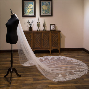 <span class=keywords><strong>Voile</strong></span> <span class=keywords><strong>de</strong></span> mariée long et large <span class=keywords><strong>de</strong></span> 3 m pour studio photo, avec peigne à cheveux et dentelle à sequins, accessoire <span class=keywords><strong>de</strong></span> robe <span class=keywords><strong>de</strong></span> mariée - Product Image 3