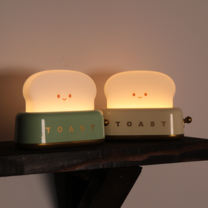 Tostadora creativa Lámpara de mesa Carga USB Decoración del hogar Temporizador Luz de noche LED para niños - Product Image 6