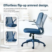 LN18XS Fauteuil de direction ergonomique moderne et coloré, inclinable, pivotant, pour bureau à domicile, avec accoudoirs rabattables