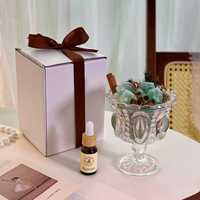 Diffuseur d'arômes en pierre de cristal, bloc de verre haut de gamme pour intérieur, parfum longue durée, ornement aromatique sans flamme pour huiles essentielles