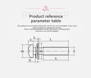 M3 * 14 304 aço inoxidável cabeça redonda Phillips pan cabeça tripla combinação parafusos