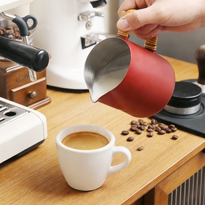 Ergonomic Handle For Coffee Making Stainless Steel <b>Milk</b> Jug 350ml With Latte Art Spout - Product Image 2