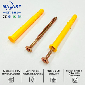 Vis d'expansion en nylon Malaxy, chevilles murales auto-taraudeuses pour cloisons sèches, béton et maçonnerie - Product Image 3