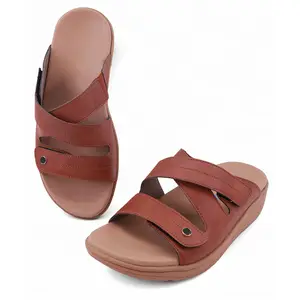 الطبية مريحة الأم حذاء للأقدام مسطحة قوس-دعم الصيف ضوء في الهواء الطلق الجلود العلوي منصة صنادل سيدات