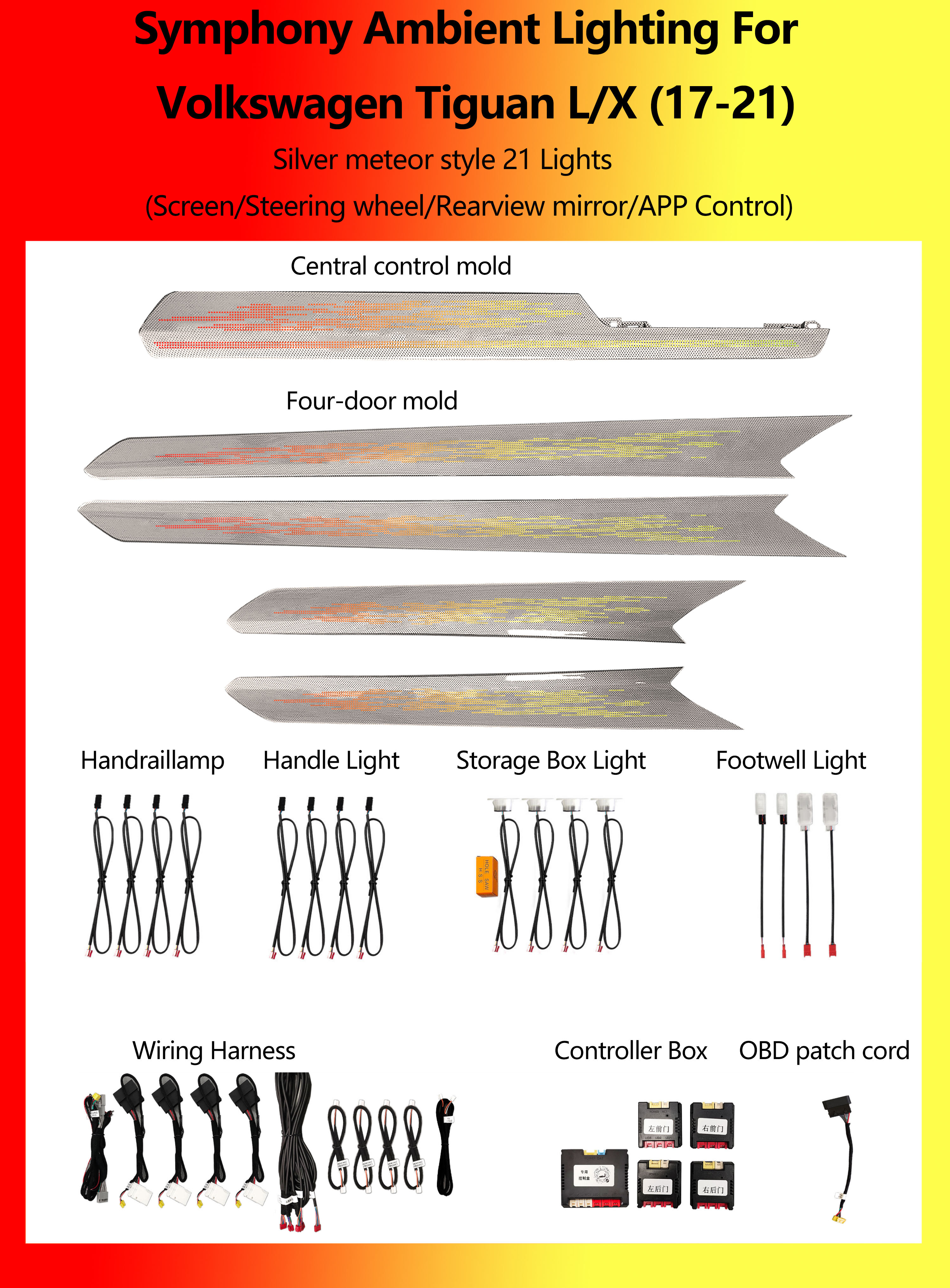 Volkswagen Tiguan L/X Silver meteor style Symphony 21 Lights