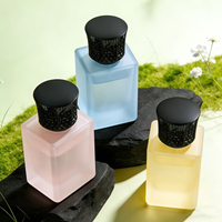 Mini Botella de Perfume de Vidrio Redonda de Lujo Personalizada, Vacía, de 10 ml, con Tapa de Aluminio y Sellado a Presión, para Viaje