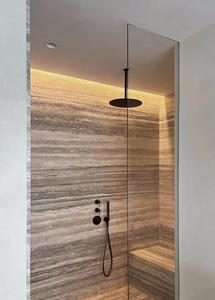 Grande dalle <span class=keywords><strong>de</strong></span> <span class=keywords><strong>travertin</strong></span> argenté poli au design moderne pour salons, salles à manger et comptoirs <span class=keywords><strong>de</strong></span> <span class=keywords><strong>salle</strong></span> <span class=keywords><strong>de</strong></span> <span class=keywords><strong>bain</strong></span> - Vente en gros directe usine - Product Image 5