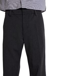 Clothes Manufacturer Grey Stacked Bootcut Suit <b>Pants</b> Loose Flared Leg Trousers Men Pantalones Formal Business Suit <b>Pants</b> - Product Image 4