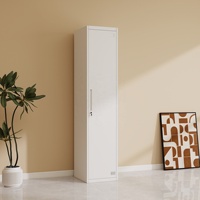 Armoire de rangement verticale en acier robuste à 2 niveaux verrouillable pour bureau, dortoir, hôtel, hôpital