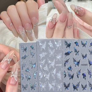 Oferta Especial: Adhesivos Decorativos para Uñas YINDUOFEI 2D con Diseño de Mariposas y Papel Metálico - Product Image 1