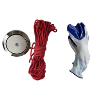 Dowell Offre Spéciale Kit d'aimant de pêche à double crochet à bas prix Kit d'aimant de pêche N52 super fort personnalisé Corde en nylon
