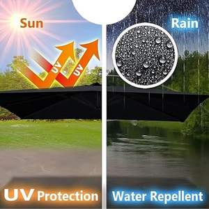 Sombrilla de doble capa superior, sombrilla cuadrada <span class=keywords><strong>rectangular</strong></span> romana para <span class=keywords><strong>patio</strong></span>, muebles de jardín para Parque, <span class=keywords><strong>patio</strong></span> trasero, <span class=keywords><strong>patio</strong></span>, hotel - Product Image 4