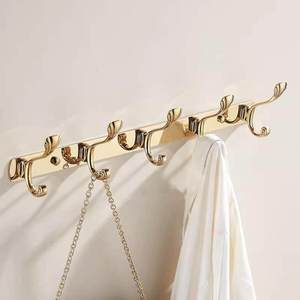 Gold <b>Wall</b> Mounted Coat <b>Hooks</b> Stainless Steel 5 <b>Hooks</b> Light Luxury Style For Living Room Doorway - Product Image 5