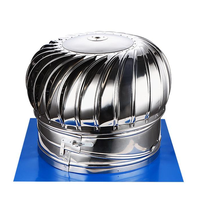 Ventilateur d'extraction à énergie éolienne en acier inoxydable pour toiture, capot rotatif sans alimentation pour aération d'entrepôt industriel