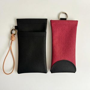 Estuche ligero de lino para <span class=keywords><strong>gafas</strong></span> de sol, funda para <span class=keywords><strong>gafas</strong></span> con correa para la muñeca y anillo para colgar, soporte compacto para <span class=keywords><strong>gafas</strong></span> para hombres y mujeres - Product Image 1