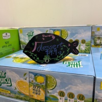 Étiquette de prix promotionnelle en PVC transparente en forme de poisson pour vitrines de magasins de détail
