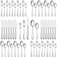 Ensemble de 24 cuillères à dîner en acier inoxydable, design moderne, poli miroir, passe au lave-vaisselle, pour la maison, les restaurants, les fêtes, MORADABAD