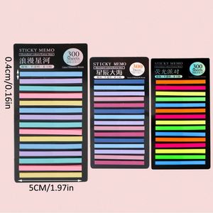 Multiple Gradient Color Self-Adhesive PET Loose Leaf <b>Sticky</b> <b>Note</b> with Transparent Index for Drawing - Product Image 2