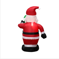 Père Noël gonflable grandeur nature pour extérieur, jardin, décoration de Noël et du Nouvel An, cadeau, figurine de Noël