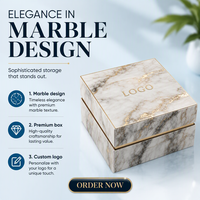 Boîte cadeau en papier marbré de luxe OEM ODM, boîte d'emballage rigide en carton avec logo en feuille d'or personnalisé, ensemble de deux pièces pour vêtements, cadeaux de luxe