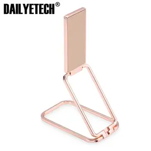 360 rotação Titular Dobrável Suporte Do Telefone Móvel Telefone Tocar de Volta Ultra Fino Multi Angle Portátil Para A Mesa do Dedo do Metal Kickstand