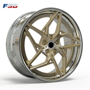 ล้ออลูมิเนียม FSB 6061 T6 แบบฟอร์จสองชิ้น สีเงิน ขนาด 17-24 นิ้ว 5x114.35x112 ดีไซน์ลายตาข่าย 40 มม.25 มม. สำหรับรถยนต์นั่งส่วนบุคคลรุ่นใหม่ - Product Image 3