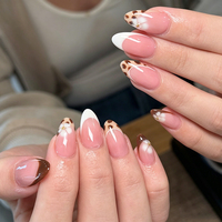 Uñas Postizas de ABS Duraderas, Color Azul Morandi, Estéticas, Relajantes, Acogedoras, Suaves, para el Cuidado Personal y la Terapia