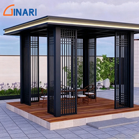 Pergola en aluminium avec revêtement en poudre, système de toit à lamelles motorisé moderne, imperméable, couverture de patio extérieur, villa, jardin, hôtel, complexe hôtelier