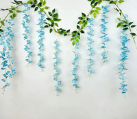 Guirlande artificielle de glycine et de fleurs de lotus, haute simulation, pour décoration murale, plafond, mariage, verdure artificielle