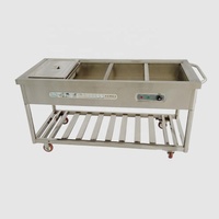 Xinchao Gewerblicher Edelstahl-Elektro-Speisenwärmer mit Vitrine, Bain-Marie, 150L Fassungsvermögen, Manuelle Temperaturregelung