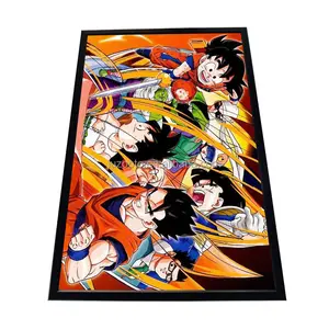 16x24 24x36 27x40 Anime Bilder Hintergrund beleuchtete Led Poster Rahmen Schwarz Led Light Box Kunstdrucke für Schlafzimmer Wohnzimmer Home Decor