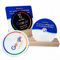 Panneau de table intelligent personnalisable en acrylique avec code NFC et QR, compatible Android, pour avis Google, médias sociaux et engagement client - Chine