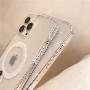 Étui de téléphone transparent magnétique à chargement sans fil, protection intégrale TPU+Acrylique antichoc pour 17 16 15 14 13 12 11XR X <span class=keywords><strong>XS</strong></span> - Product Image 4
