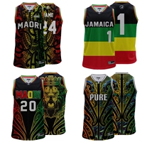 Camisetas de Baloncesto con Diseño de Tatuaje Maorí Personalizado de PURE AU NZ, Camisetas de Baloncesto Rasta para Hombre, Uniformes de Baloncesto de Entrenamiento