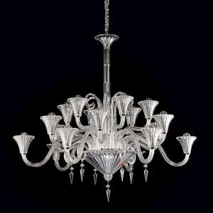 Lustre en cristal blanc de style français, grand modèle, rond, à fixation au plafond, pour salon - Product Image 5