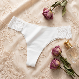 Tangas sin Costuras para Mujer, Color Sólido, Suaves y Elásticas, de Talle Bajo, Ropa Interior Transpirable, Tangas Deportivas para Mujer, Venta al por Mayor - Product Image 3