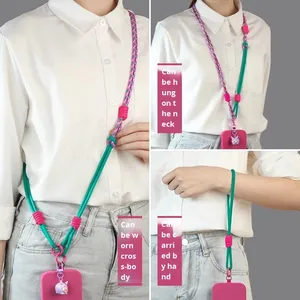 Lanière de Téléphone en Nylon Ajustable, <span class=keywords><strong>Sangle</strong></span> de Cou ou Bandoulière Multifonctionnelle <span class=keywords><strong>Portable</strong></span> Personnalisée Anti-Perte pour Téléphone Mobile - Product Image 6