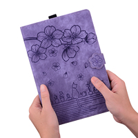 Étui portefeuille en cuir PU à motif floral de fleurs de cerisier pour tablette Tecno Megapad 11 12 OnePlus Pad Pro 12.1