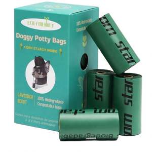 Corn Starch Inside Extra Thick Strong Leak Proof Complete 100% <b>Biodegradable</b> Pet <b>Dog</b> <b>Poop</b> <b>Bags</b> for Pet <b>Dog</b> Waste - Product Image 1