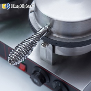 Macchina Elettrica Commerciale KingHigher a Doppia Testa per Waffle e Coni Gelato in Acciaio Inox con Timer ad Alta Produttività e Superficie Antiaderente - Product Image 6