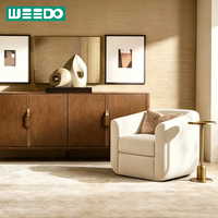 Fauteuil club rembourré tendance avec coussin moelleux personnalisable en tissu – Mobilier de loisirs pour villa, hôtel, salon