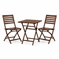 Ensemble de conversation extérieur prêt à l'emploi pour condo sur toit – Table et chaises de bistrot compactes pour mobilier d'extérieur de maison en location ou balcon