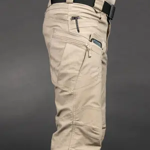 X7 Pantalon cargo tactique unisexe Pantalon de randonnée décontracté en tissu Rip-Stop pour hommes et femmes