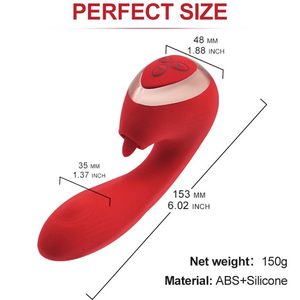 Juguete Sexual para Adultos de Silicona de Grado Alimenticio, 10 Frecuencias de Vibración + 10 Velocidades de Lamido + 5 Velocidades de Gemido, 100% Impermeable para Mujeres - Product Image 1