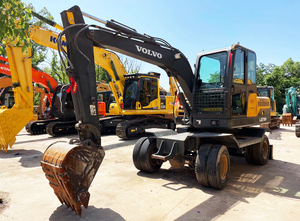 Free Shipping Volvo Wheel Excavator 6 Ton Engine MIni Wheel Excavator Hydraulic <b>Digger</b> with Factory Price Korea Japan - Product Image 5