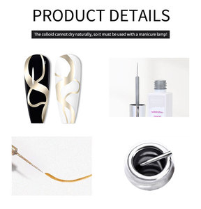 Kit de Nail Art UV Personnalisé OEM/ODM en Gros – <span class=keywords><strong>Vernis</strong></span> Liner Métallique UV Or et Argent, Gel Pigmenté Chrome, Marque Privée, <span class=keywords><strong>Sans</strong></span> Odeur - Product Image 5